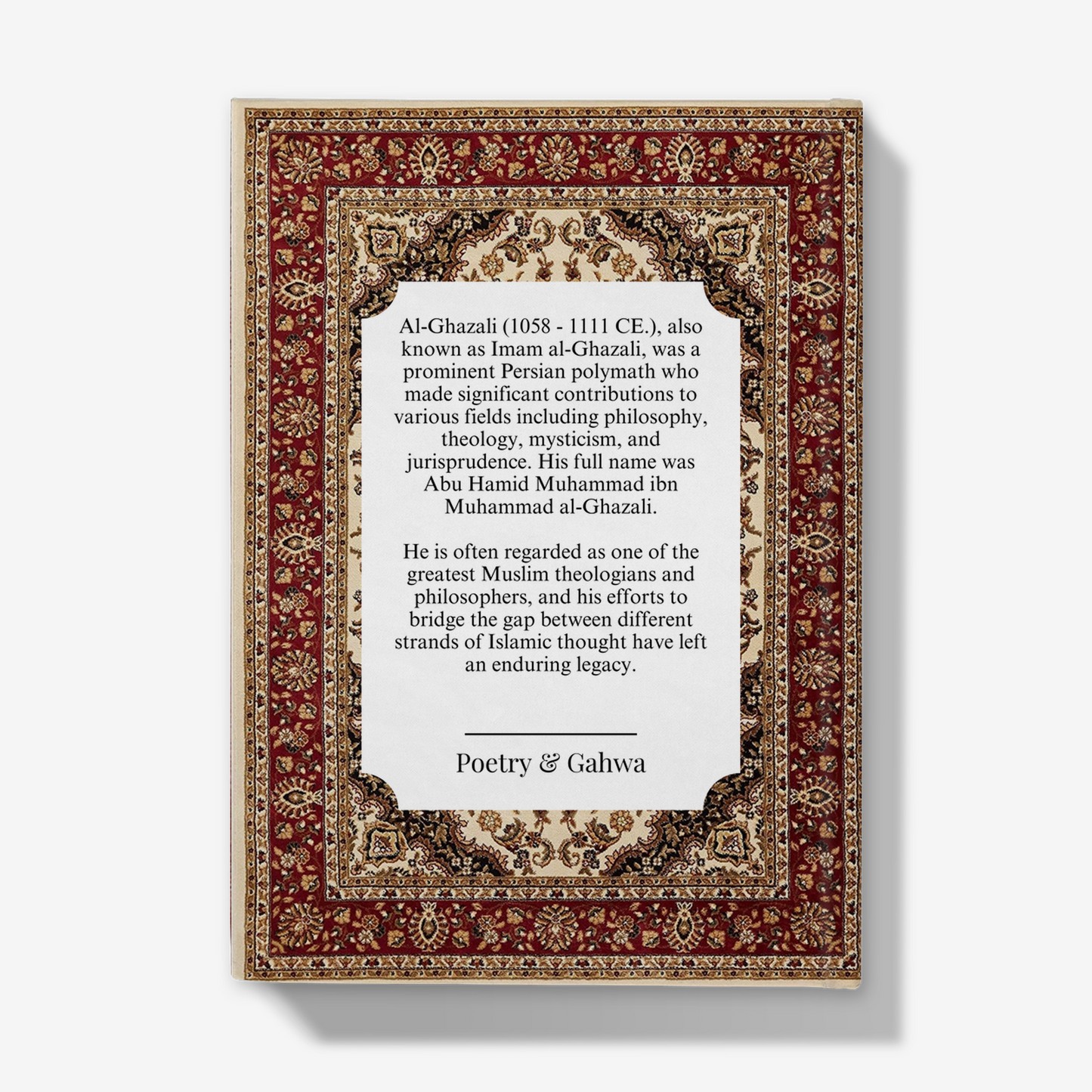 Al-Ghazali: 'Do not waste your time, for time is what life is made up of' Journal