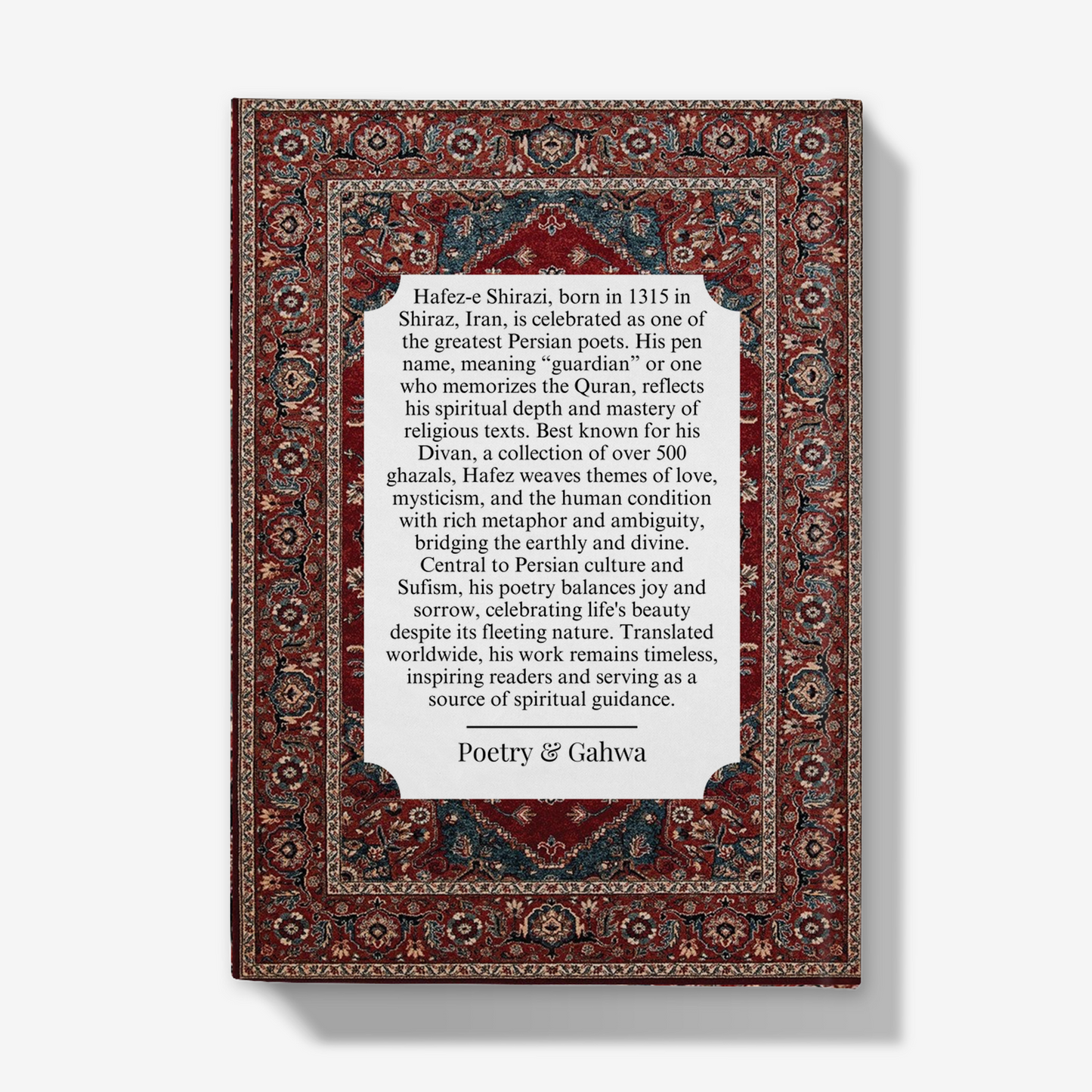 Hafez 'Join me in the pure atmosphere of gratitude for life' Journal